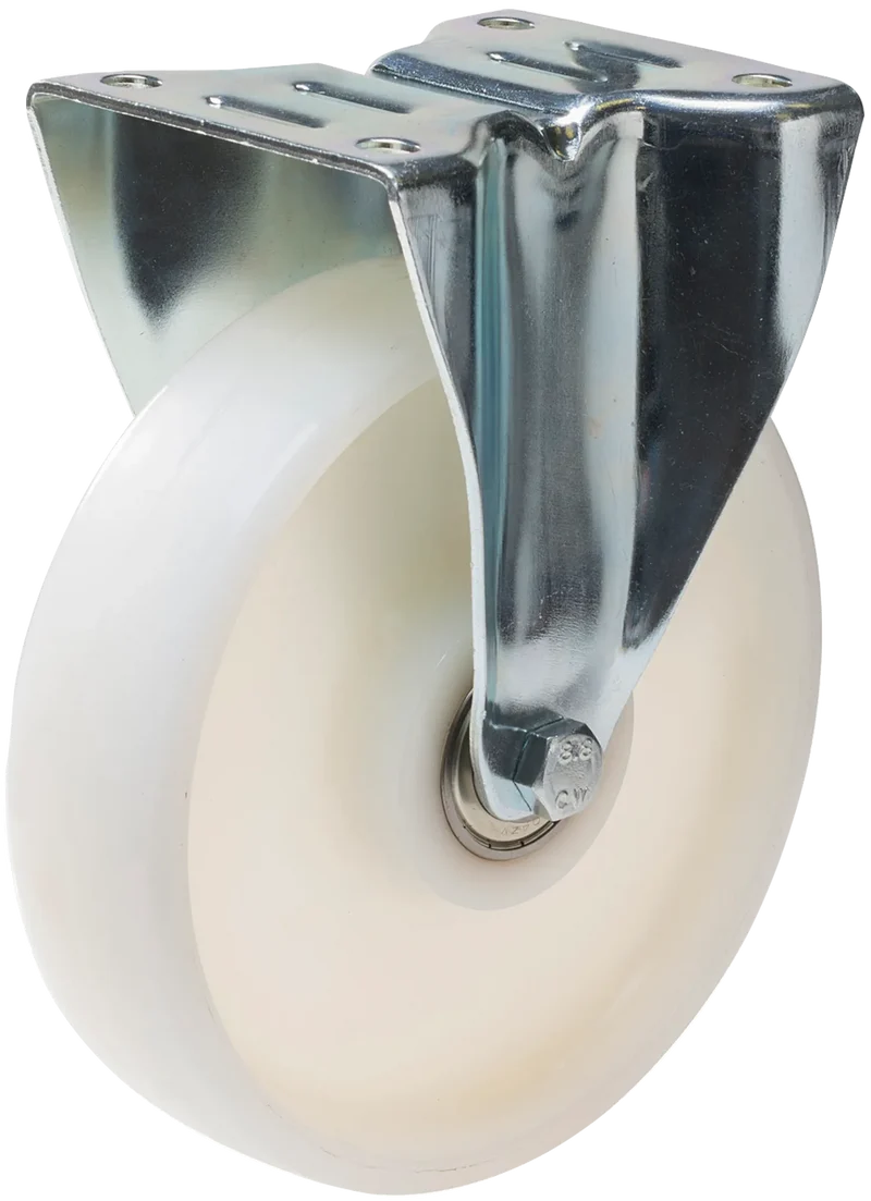 Länkhjul typ 4P PA6 plåtbygel nylon Swede-wheel