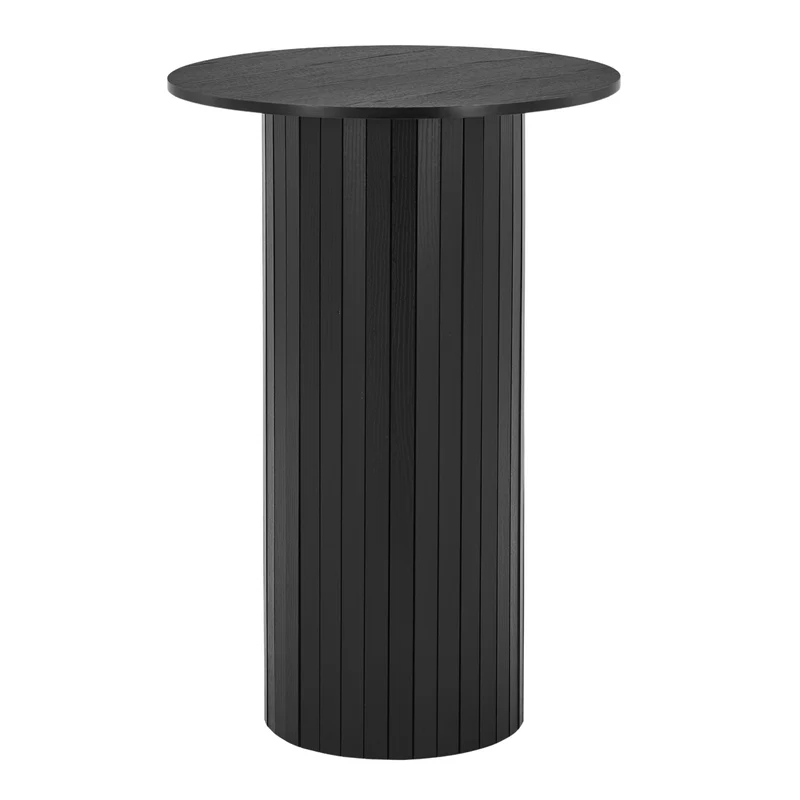 Riccardo barbord i svart, Ø70 cm