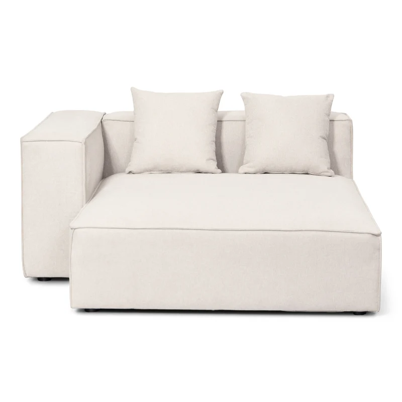 Hailey vänster schäslong modul i beige L: 147 X D: 148 X H: 65 cm