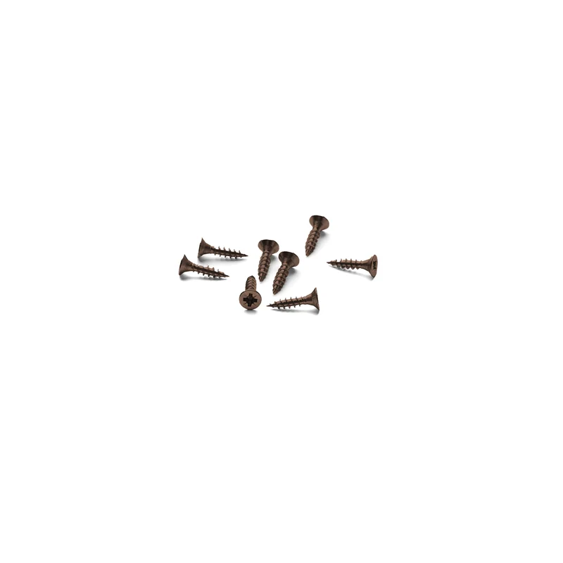 Träskruvar i brons, passar bl.a. till Arne Jacobsen dörrhandtag, i 3,5x16 mm (8 st.) • d line
