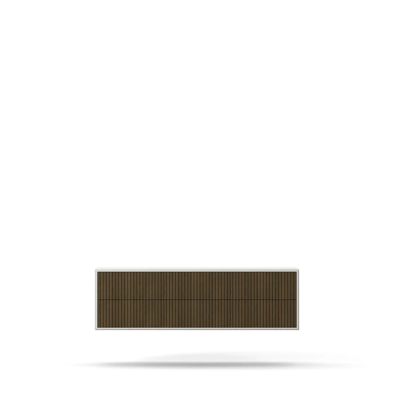 Line Burned Walnut Byrå 6 Lådor Vägghängd