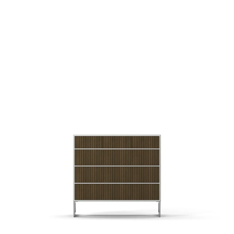 Line Burned Walnut Byrå 3+3 Lådor Hög