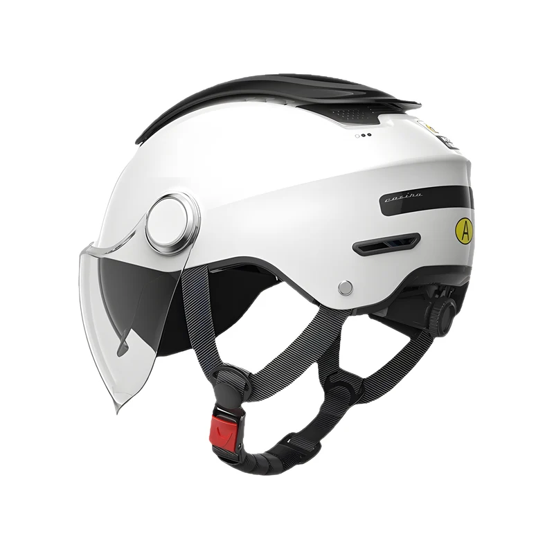 Open-Face Motorbike Helmet with Visor