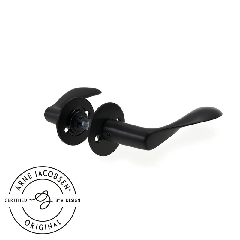 Arne Jacobsen Dörrhandtag – AJ97 dörrhandtag med charcoal-finish 97 mm. Liten modell c/c 30 mm.
