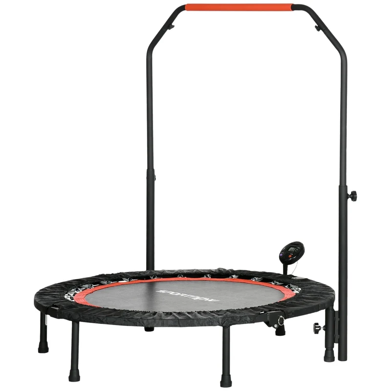 Fitness mini trampolína, 102 cm, nastavitelná rukojeť, nosnost 100 kg