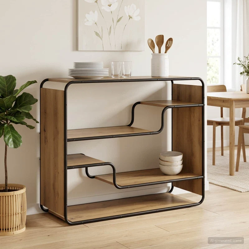 Sideboard Artisan-ek 98 x 37,5 x 75,5 cm Konstruerat trä