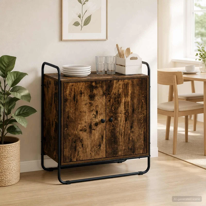 Sideboard Rökt ek 68 x 35 x 75 cm Konstruerat trä