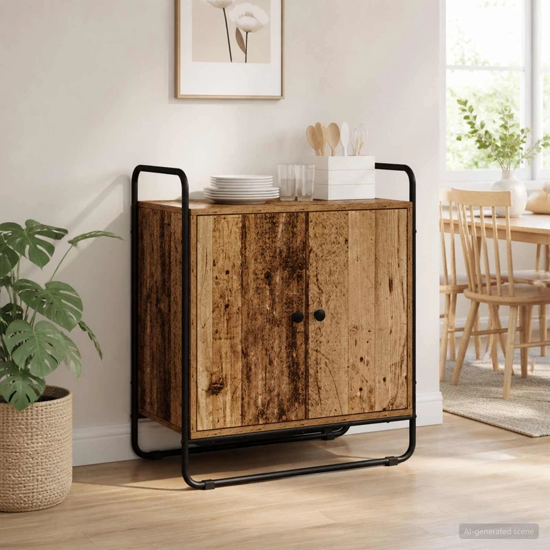 Sideboard Gammalt trä 68 x 35 x 75 cm Konstruerat trä