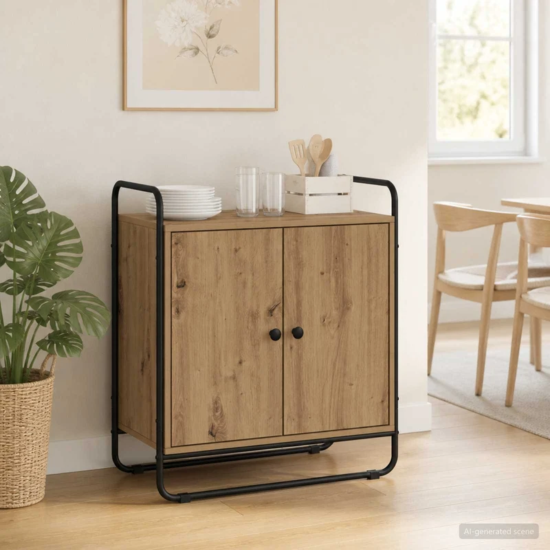 Sideboard Artisan-ek 68 x 35 x 75 cm Konstruerat trä
