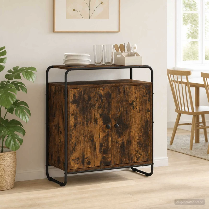 Sideboard Rökt ek 68 x 35 x 75 cm Konstruerat trä