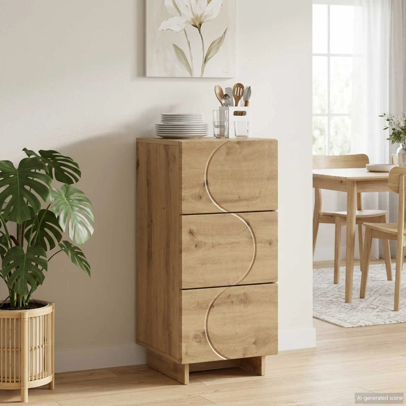 Sideboard Artisan-ek 33,5 x 34,5 x 75 cm Konstruerat trä