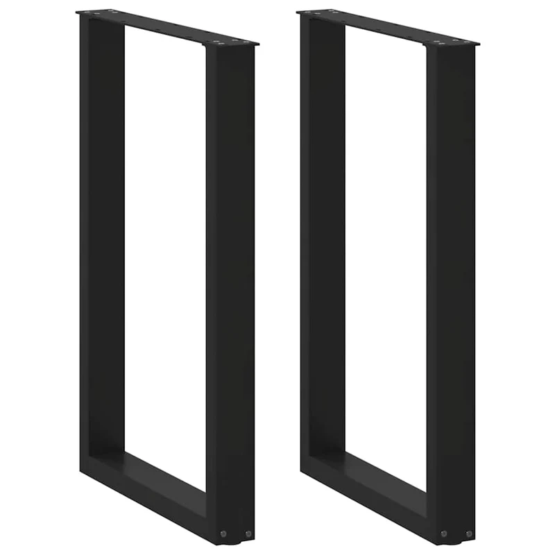 Barbordsben U-formade 2 st svarta 60x(90-91) cm stål