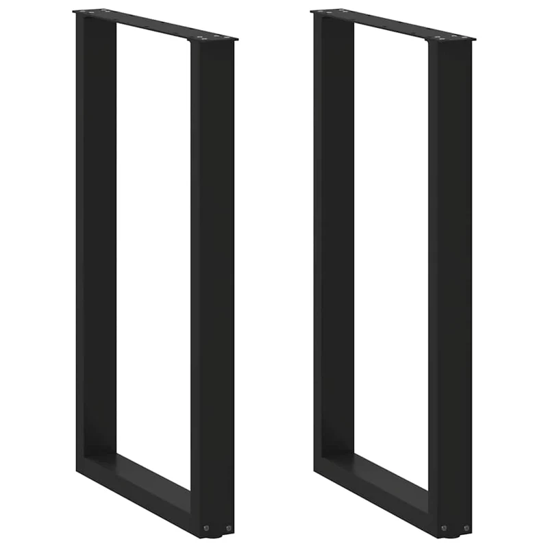 Barbordsben U-formade 2 st svarta 60x(100-101) cm stål