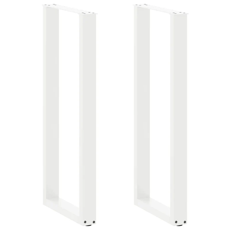 Barbordsben U-formade 2 st vita 50x(110-111) cm stål