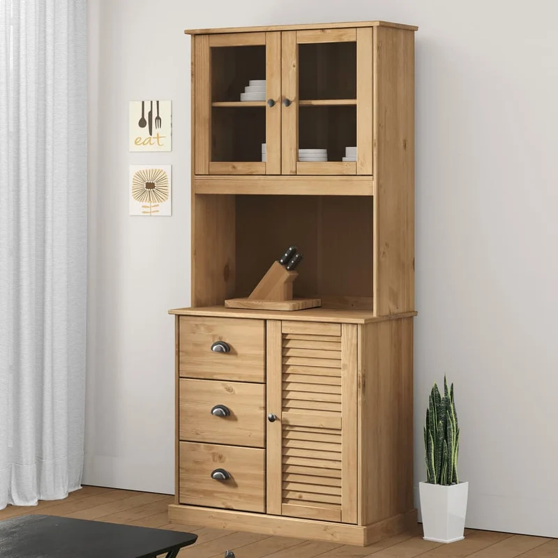 Högskåp VIGO 78x40x175 cm massiv furu