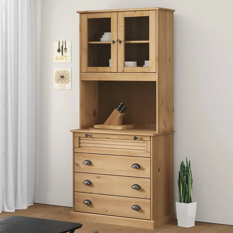 Högskåp VIGO 80x40x176 cm massiv furu