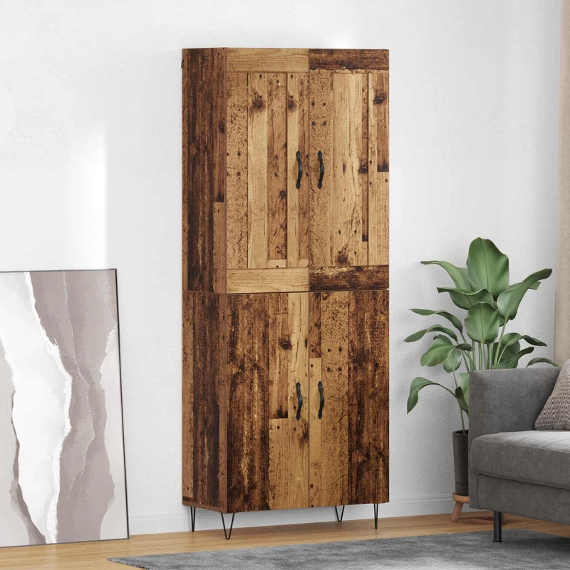 Skåp Gammalt trä 69,5 x 34 x 180 cm Konstruerat trä