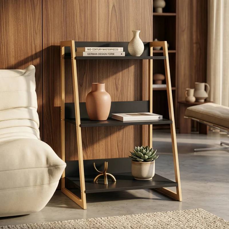 Hyllplan Kuomi 84x53x47 cm Beige/Mörkgrå [en.casa]