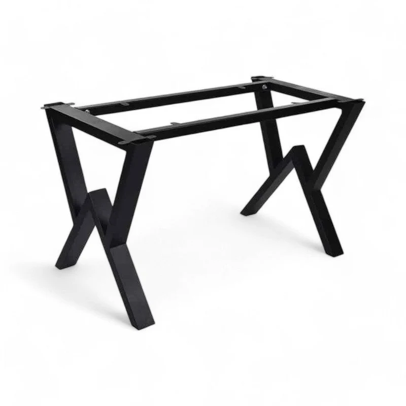 Bordben "M-Design" – Sort Metal Stel til Plankeborde (70x160–250 cm)