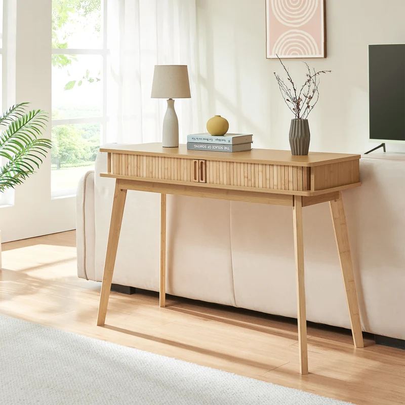 Konsolbord Tysvær 110x40x78 cm Bambus [en.casa]