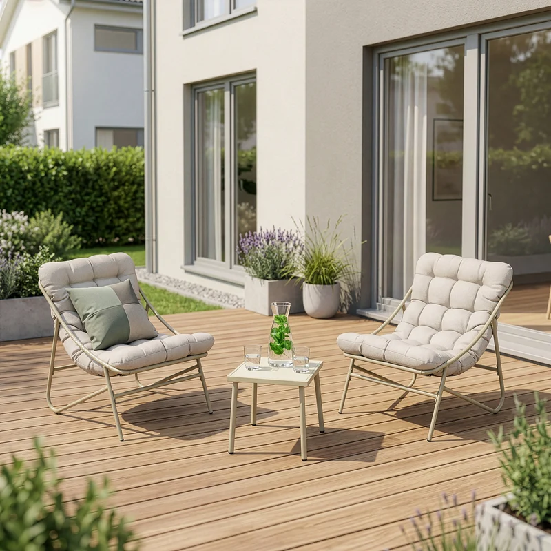 Trädgårdsmöbelset Trölleping 3-delar [en.casa]
