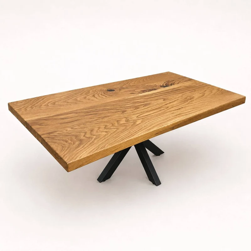 Sofabord i Massivt Egetræ 140 × 80 cm