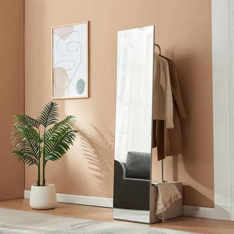 Garderobsspegel 2-i-1 Saden 165x40x51 cm [en.casa]