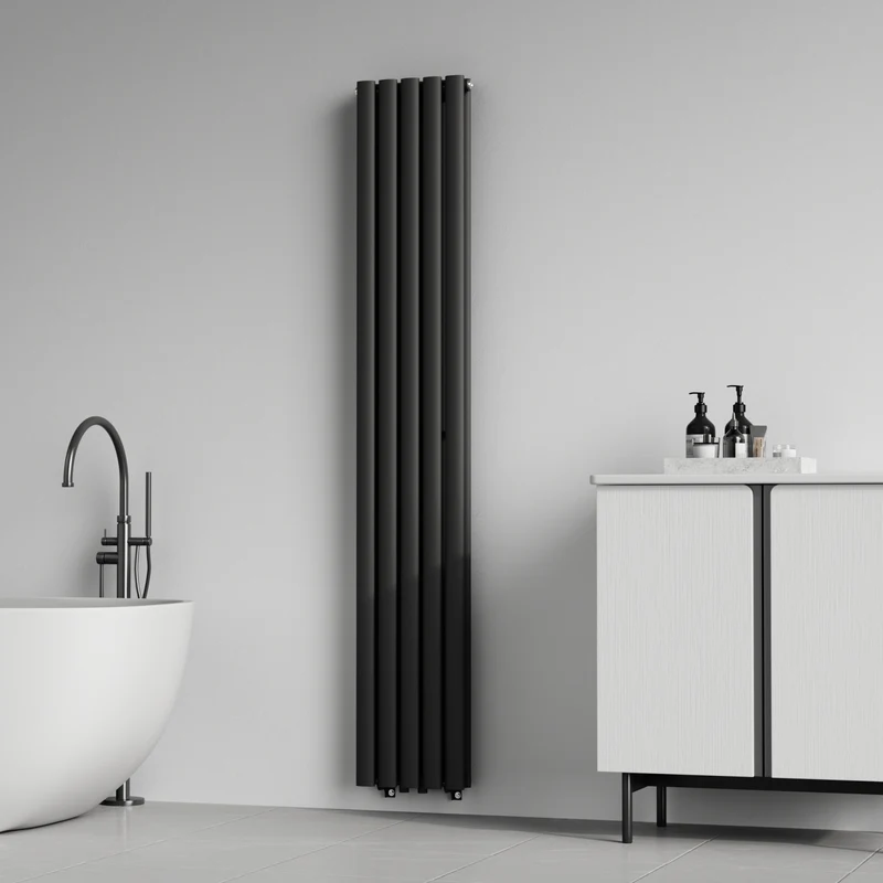 Design rörradiator Nore svart 180x30cm dubbelt lager 1122W [neu.haus]