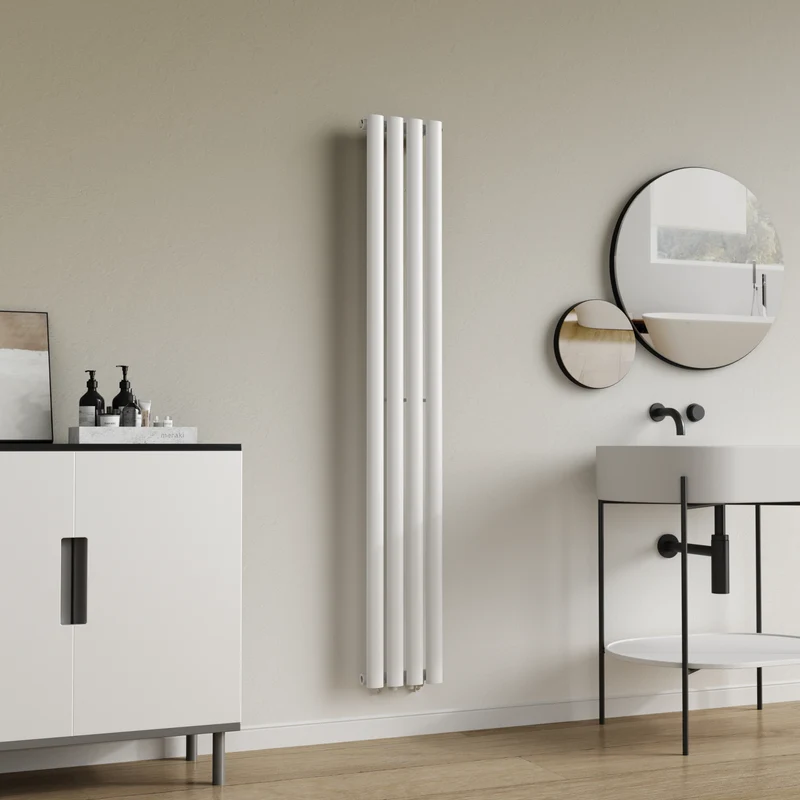 Design rörradiator Nore Vit 160x24cm Enkelrad 438W [neu.haus]