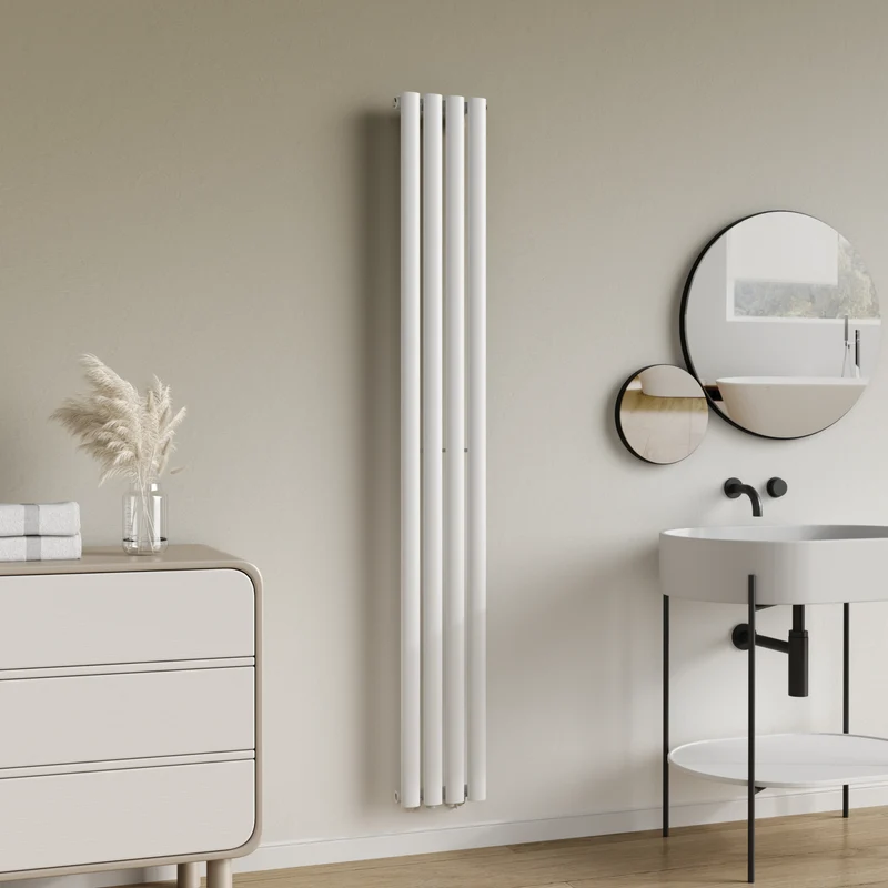 Design rörradiator Nore Vit 180x24cm Enkelrad 484W [neu.haus]