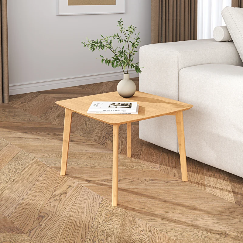 Sidobord Haad 45x50x50 cm Bambus Natur [en.casa]
