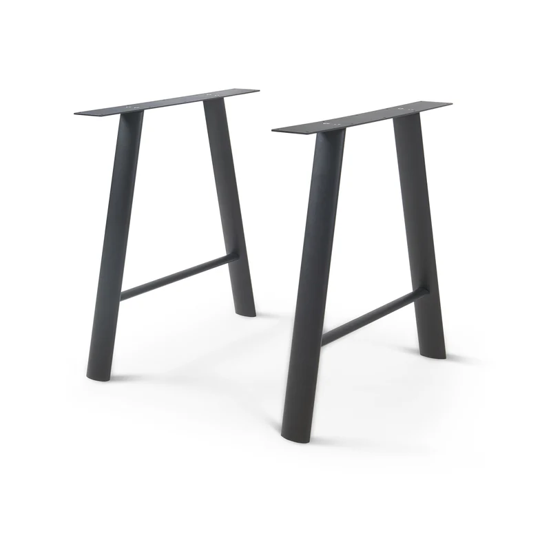 Bordställ 2-pack Hullem stål 72x70x10 cm svart [en.casa]