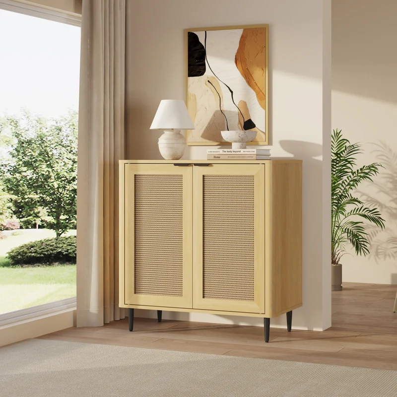 Sideboard Lukhomso 83x80x40 cm Eklook/Rattanlook [en.casa]