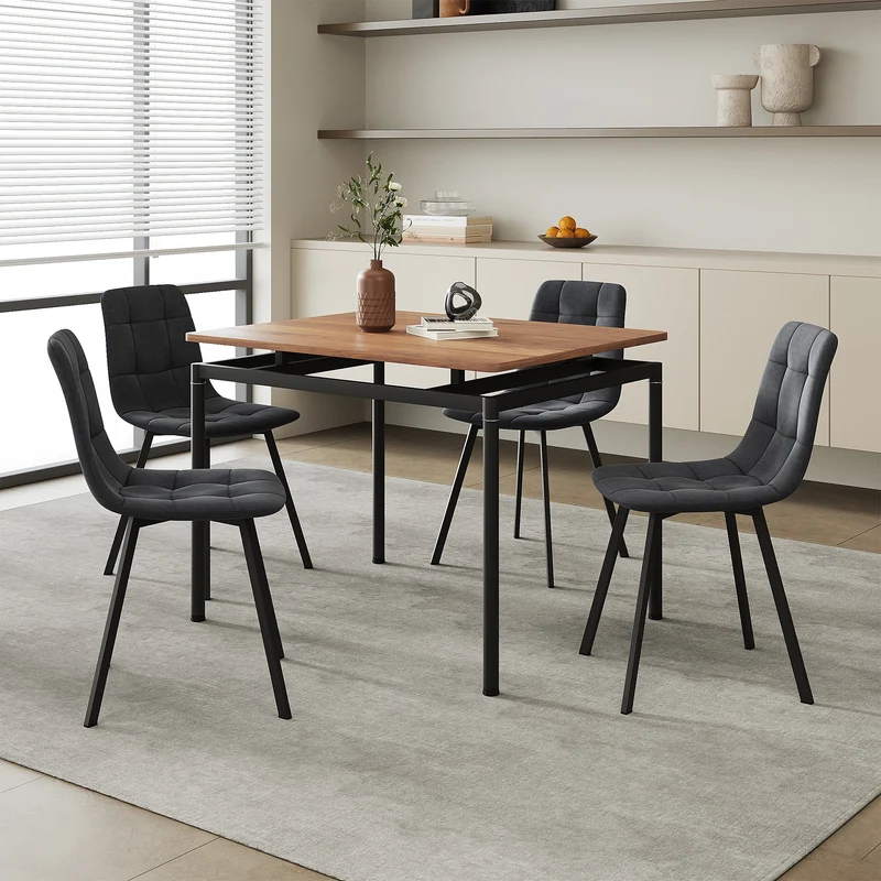 Matgrupp Hemnes 5-del Eikeutseende/Mörkgrå [en.casa]