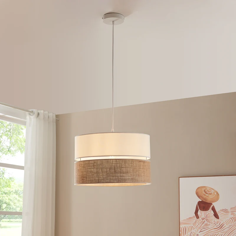 Taklampa Barton Vit/linneutseende [lux.pro]