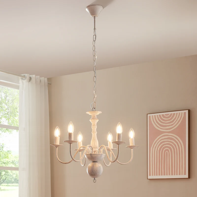 Kronljus Berkeley Metall Vintage-Vit [lux.pro]