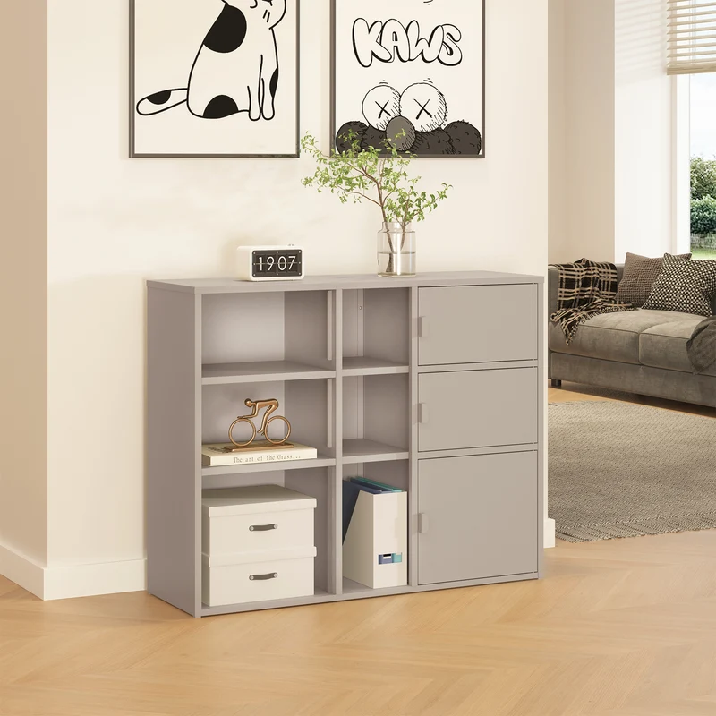 Arkivskåp Kliri Stål 100x32x81 cm Kamelfärgat [en.casa]