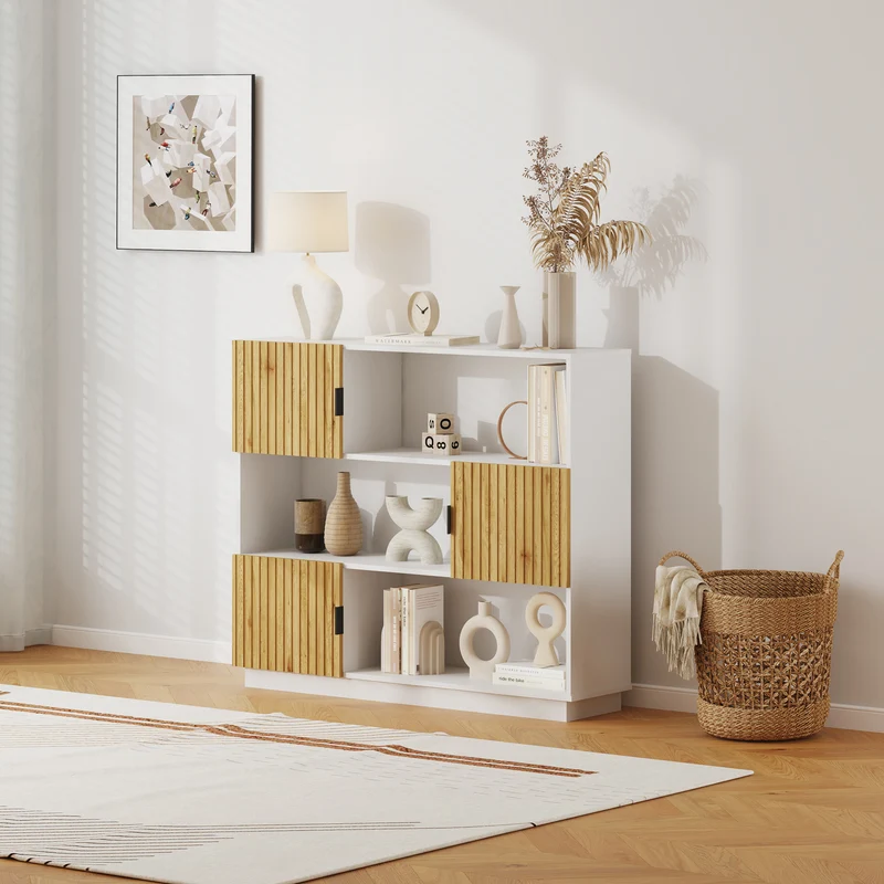 Bokhylla Verhundar 102x120x30 cm [en.casa]