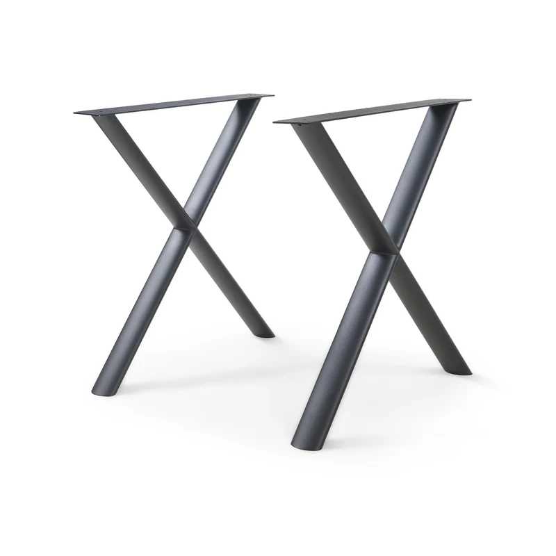 Bordstativ Klixjö 2-pack Stål 72x70x10 cm Svart [en.casa]