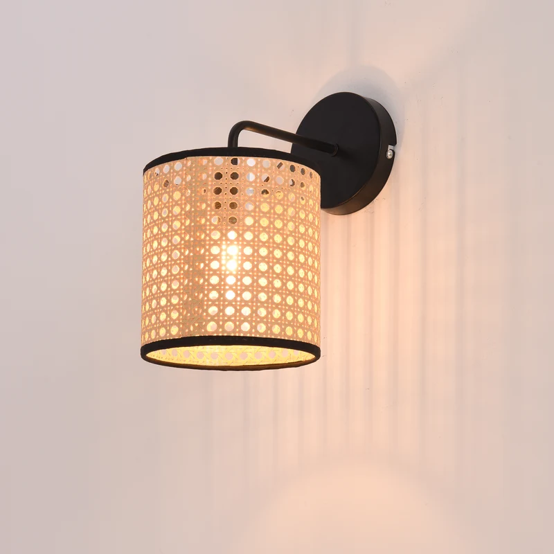 Southend vägglampa i rottinglook [lux.pro]