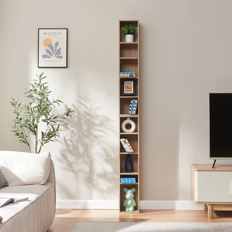 CD-hylla Tynset 187x20x17 cm med 10 fack [en.casa]