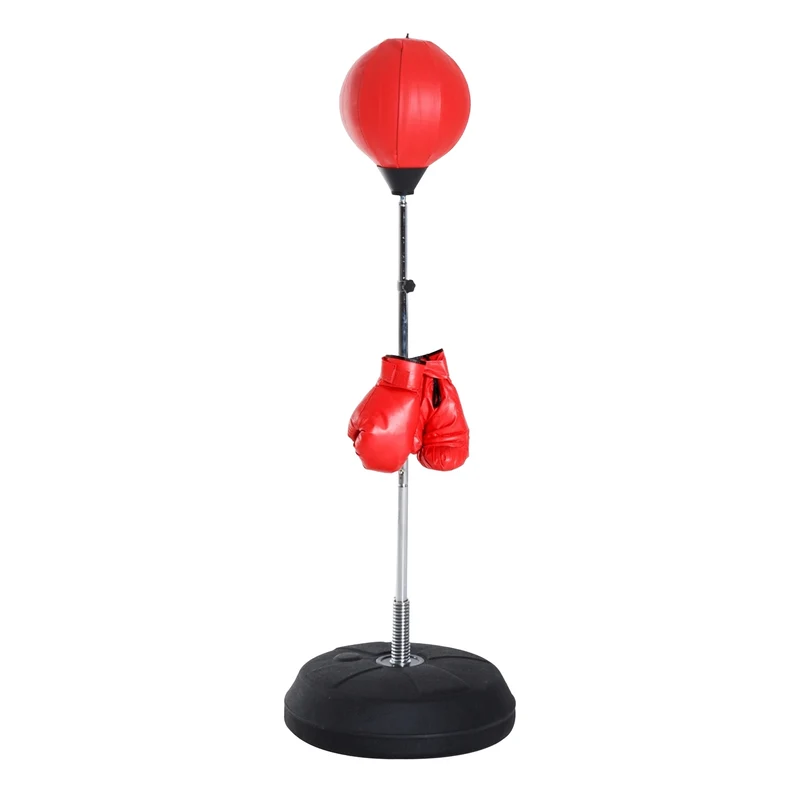 Volně stojící boxovací pytel s rukavicemi, nastavitelná výška 126-144cm