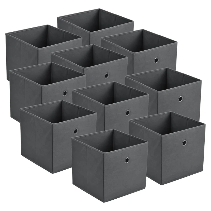 Hopfällbar förvaringslåda set om 10 28x30x30cm [en.casa] välj modell