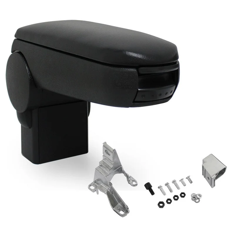 [pro.tec]® Armstöd till Golf IV / Bora / New Beetle med integrerat fack - konstläder - svart
