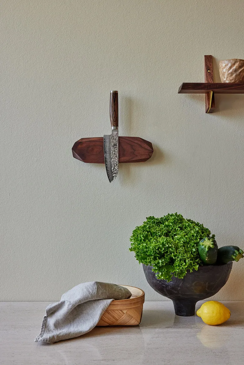 Magnetic knife rack walnut