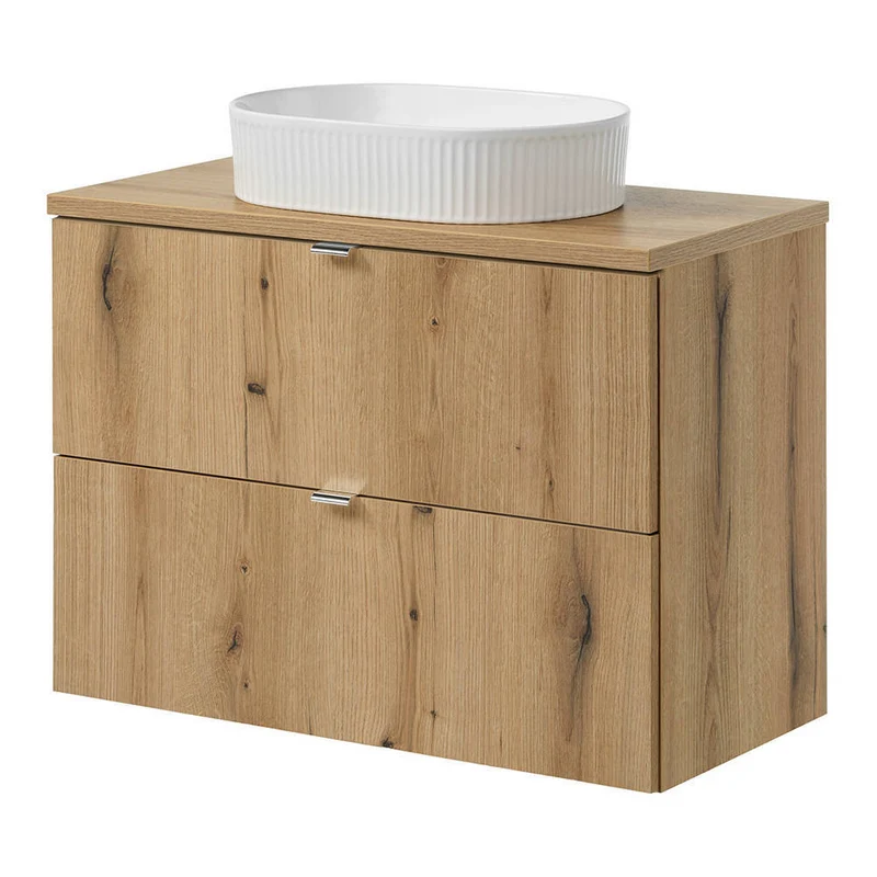 Tvättställ Skelbolu 80x71x40 cm [en.casa]