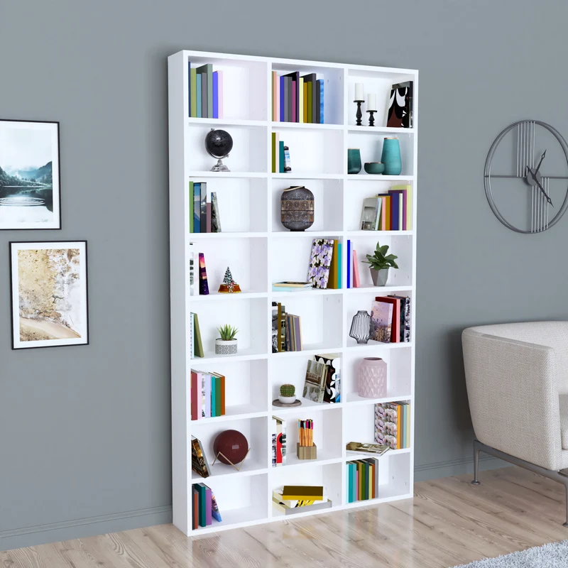 Askvoll bokhylla 178x102x16cm Vit [en.casa]