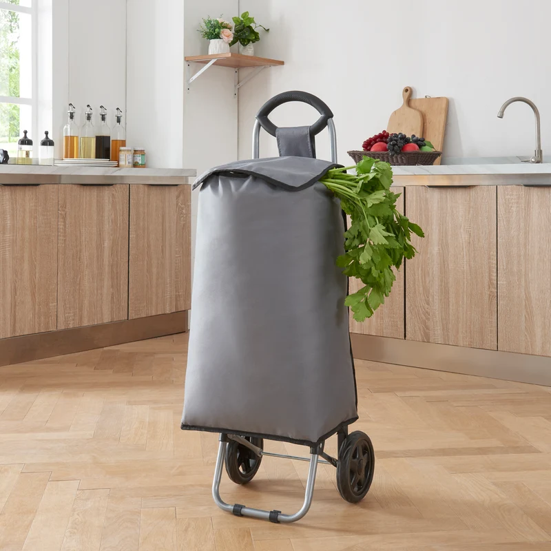 Shoppingvagn Nørre mörkgrå/svart [en.casa]