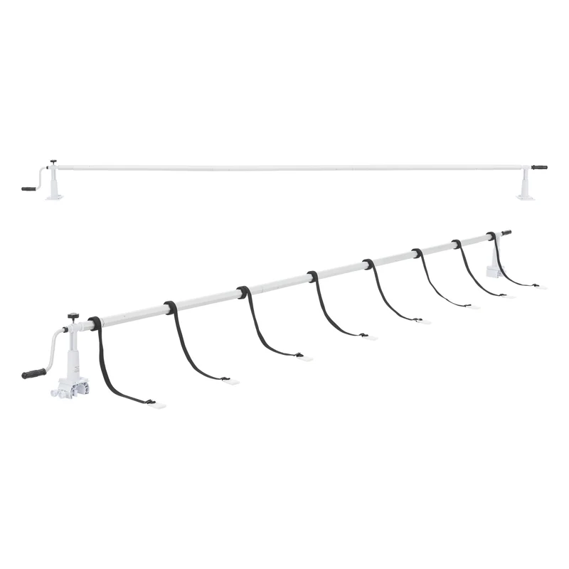 Pool roll-up Oliveti med skjutreglage aluminium [en.casa]