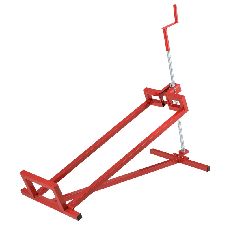 Hopfällbar motorkran stål max. belastning 400 kg röd [pro.tec]